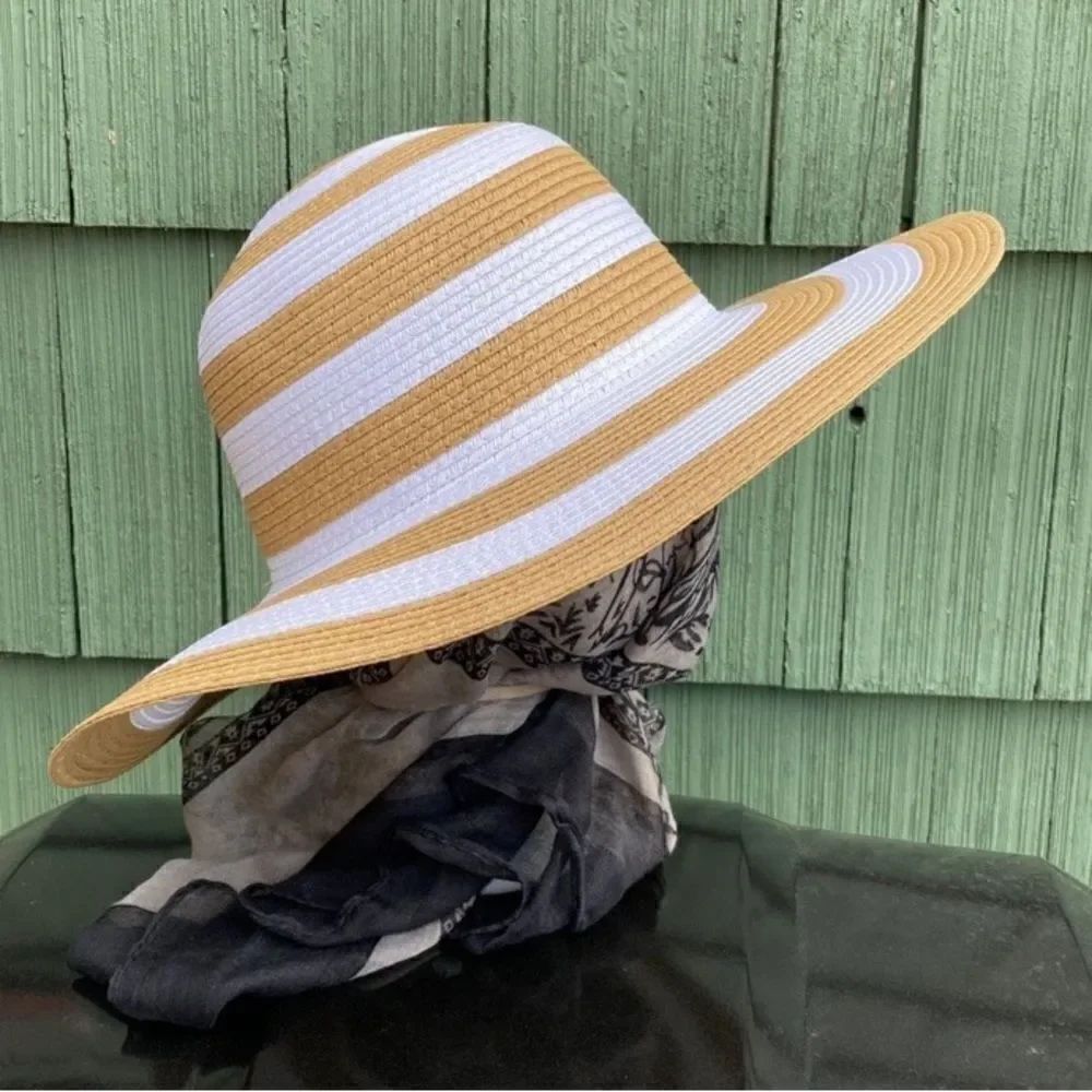 Women's Stripe Floppy Beach Summer Vacation Hat